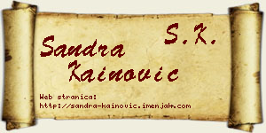 Sandra Kainović vizit kartica